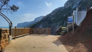 La cala del Aigua Dolç Denia entrada