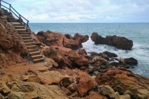La cala del Aigua Dolç Denia final de las escaleras de acceso