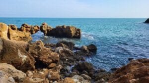 La cala del Aigua Dolç Denia panoramica desde abajo